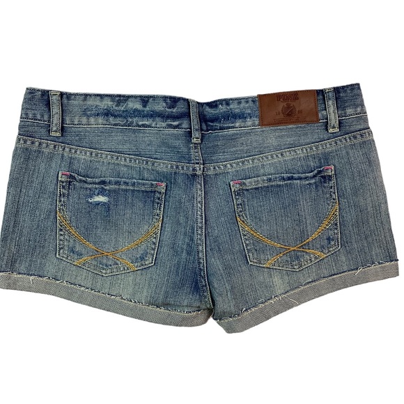 Victoria’s Secret PINK Distressed Denim Shorts Blue - Picture 2 of 8